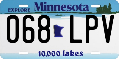 MN license plate 068LPV