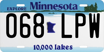 MN license plate 068LPW