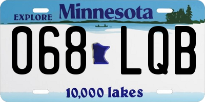 MN license plate 068LQB