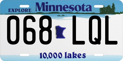 MN license plate 068LQL