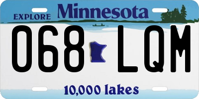MN license plate 068LQM