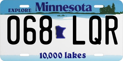 MN license plate 068LQR