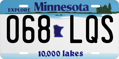 MN license plate 068LQS