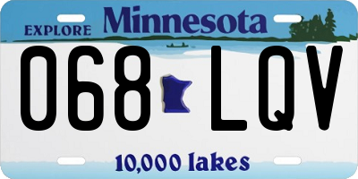 MN license plate 068LQV