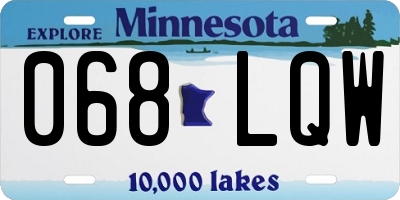 MN license plate 068LQW