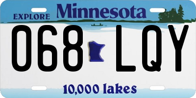 MN license plate 068LQY