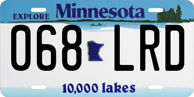 MN license plate 068LRD