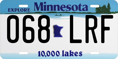 MN license plate 068LRF