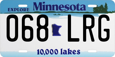 MN license plate 068LRG