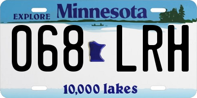 MN license plate 068LRH