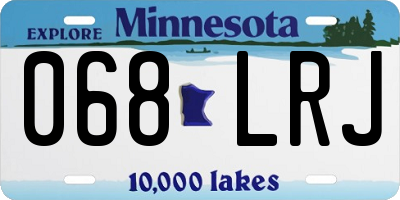 MN license plate 068LRJ