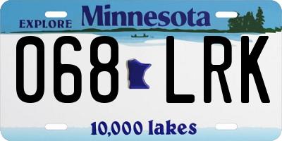 MN license plate 068LRK
