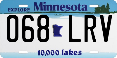 MN license plate 068LRV