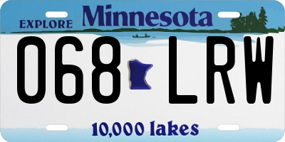 MN license plate 068LRW
