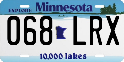 MN license plate 068LRX