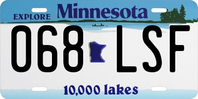 MN license plate 068LSF