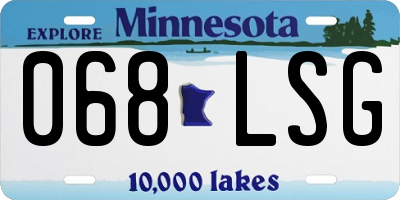 MN license plate 068LSG