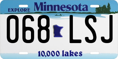MN license plate 068LSJ