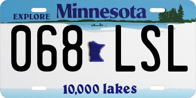 MN license plate 068LSL