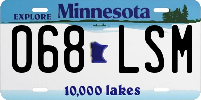 MN license plate 068LSM