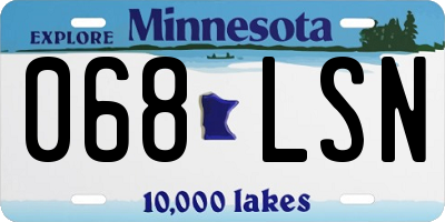 MN license plate 068LSN