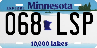 MN license plate 068LSP
