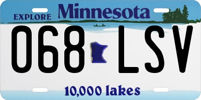 MN license plate 068LSV