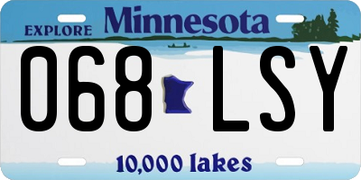 MN license plate 068LSY