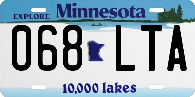 MN license plate 068LTA