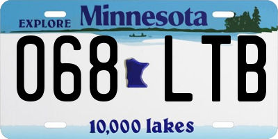 MN license plate 068LTB