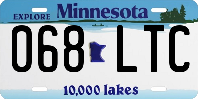 MN license plate 068LTC
