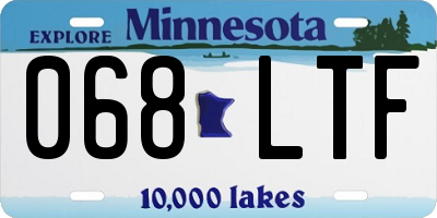 MN license plate 068LTF
