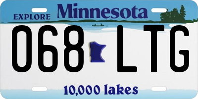 MN license plate 068LTG