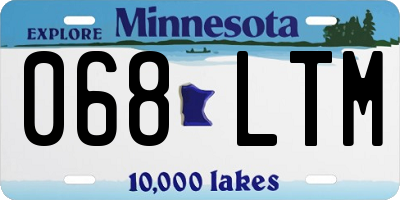 MN license plate 068LTM