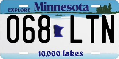 MN license plate 068LTN