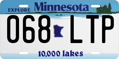 MN license plate 068LTP