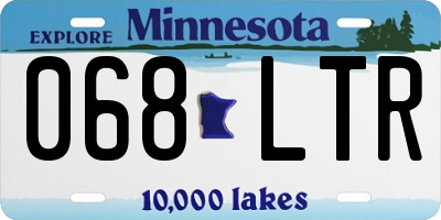 MN license plate 068LTR