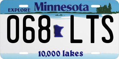 MN license plate 068LTS