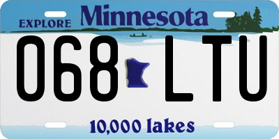 MN license plate 068LTU