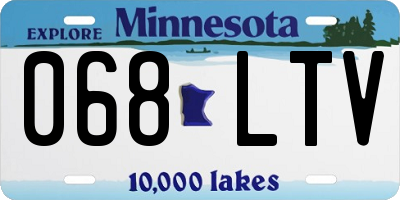 MN license plate 068LTV