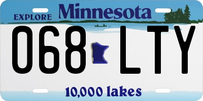 MN license plate 068LTY