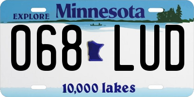 MN license plate 068LUD