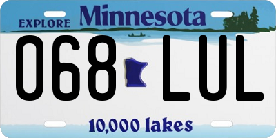 MN license plate 068LUL