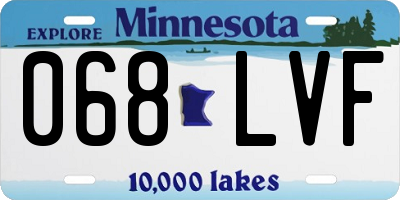 MN license plate 068LVF