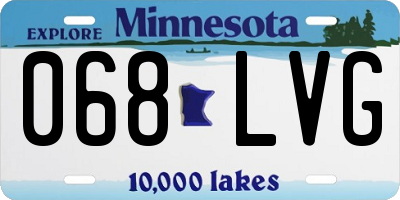 MN license plate 068LVG