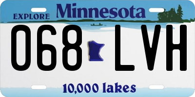 MN license plate 068LVH