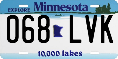 MN license plate 068LVK