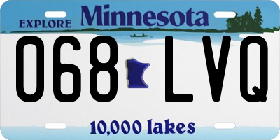 MN license plate 068LVQ