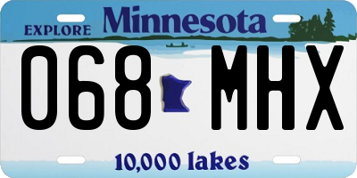 MN license plate 068MHX