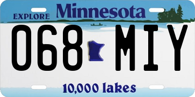MN license plate 068MIY